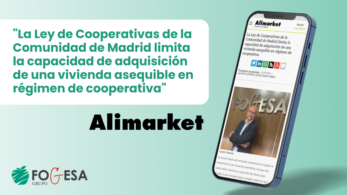 Artículo de opinión de Agustín Clemente en Alimarket sobre el nuevo Proyecto de Ley de Cooperativas de la C. Madrid